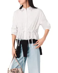 マージュ レディース トップス シャツ スパンコール Maje Cisequino Rhinestone Shirt White ホワイトのサムネイル