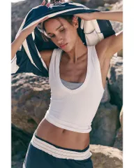 フリーピープル レディース トップス タンクトップ リブニット Free People Bittersweet Rib Knit Essential Tank Top White ホワイトのサムネイル