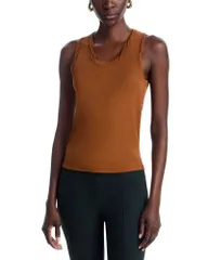 セオリー レディース トップス タンクトップ Theory Twist Band Softank Top Dark Cognacのサムネイル