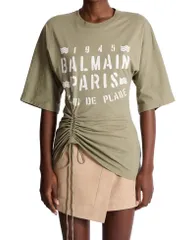 バルマン レディース トップス シャツ プリント Balmain TShirt with Club Print Green グリーンのサムネイル