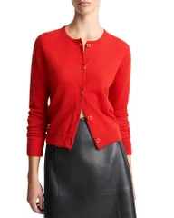 ヴィンス レディース アウター カーディガン セーター Vince Scallop Trim Cardigan Sweater Poppyのサムネイル