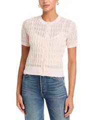 ラグアンドボーン レディース アウター カーディガン rag bone Leslie Short Sleeve Cardigan Light Pink ピンクのサムネイル