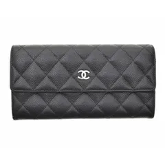【CHANEL】A50096 マトラッセ キャビアスキン フラップ財布