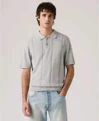 リーバイス メンズ アウター ニット・セーター ポロシャツ Levis Mens Austin Polo Sweater Gray グレーのサムネイル
