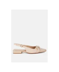 ロンドンラグ レディース シューズ パンプス London Rag Womensalova PearlStudded Horsebit Flats Beige microfiber ベージュ