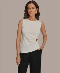 ダナ キャラン ニューヨーク レディース トップス シャツ クルーネック Donna Karanew York Womens Crewneck Top White ホワイトのサムネイル