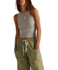 フリーピープル レディース トップス タンクトップ クルーネック Free People Womenso Soft Seamless Crew Neck Tank Top Heather Gray グのサムネイル