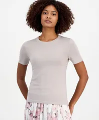 アンクライン レディース アウター ニット・セーター ウール 半袖 Anne Klein Womens Merino Wool ShortSleeve Sweater Porcini