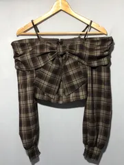 03170 lipservice ミニ丈オフショルダーシャツ