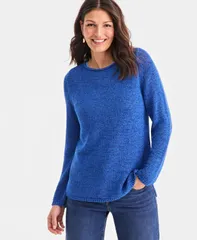 スタイルアンドコー レディース アウター ニット・セーター Style Co Womens Tape Yarn Roll Neck Sweater Macys Exclusive Galaxy Blue ブルー