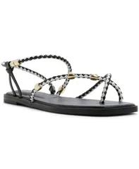 アルド レディース シューズ スリッポン・ローファー サンダル ALDO Womens Loucinda SlipOn Flat Sandals BlackWhite Smooth ホワイトのサムネイル