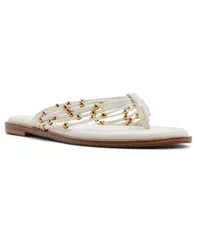 アルド レディース シューズ スリッポン・ローファー サンダル ALDO Womens Kallea SlipOn Thong Flat Sandals White Smooth ホワイトのサムネイル