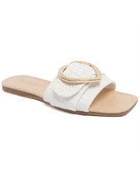 ジューシークチュール レディース シューズ サンダル Juicy Couture Womens Zapphire Heart Buckle Slide Flat Sandals White ホワイトのサムネイル