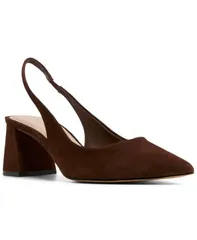 アルド レディース シューズ パンプス ヒール ALDO Womens Uliana Slingback BlockHeel Pumps Dark Brown Suede ブラウン