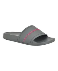 カルバンクライン レディース シューズ スリッポン・ローファー Calvin Klein Womens Anyka Flat SlipOn Pool Slides Dark Gray グレーのサムネイル