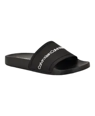 カルバンクライン レディース シューズ スリッポン・ローファー Calvin Klein Womens Anyka Flat SlipOn Pool Slides Black ブラックのサムネイル