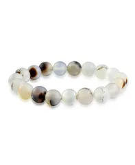 ブリング レディース アクセサリー ブレスレット・バングル・アンクレット Bling Jewelry Natural Stone Multi Colors 8MM Round Beadstrand Stackable Stretch Bracelet Gray