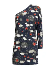 エリザベッタフランキ レディース ドレス ELISABETTA FRANCHI ワンショルダードレス Midnight Blue ブルー