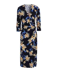 ダイアン フォン ファステンバーグ レディース ドレス ミディ丈ワンピース DIANE VON FURSTENBERG ひざ丈ワンピース Navy ネイビー