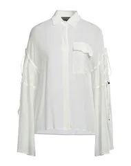 トラサルディ レディース トップス シャツ TRUSSARDI 無地シャツ＆ブラウス White ホワイトのサムネイル