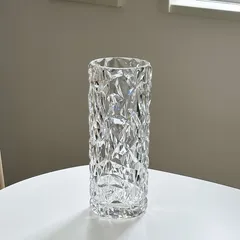 ポリカーボネート花瓶 フラワーベース クリア 【円形】 豪華レリーフ PC glitter 軽い 丈夫 割れにくい 花器 ガラス花瓶 北欧 北欧インテリア 北欧雑貨 インテリア雑貨 オシャレ かわいい プレゼント 贈り物 フラワーベースのサムネイル