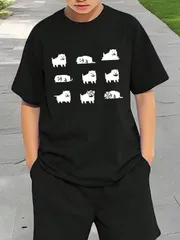 送料無料 ジュニア（アンダーテール 犬）熱転写3Dプリント面白いTシャツ パロディ 子供服 男の子 女の子 小学生 中学生 半袖 夏「背面印刷可､備考必須」