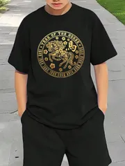 送料無料 ジュニア（馬）熱転写3Dプリント面白いTシャツ パロディ 子供服 男の子 女の子 小学生 中学生 半袖 夏「背面印刷可､備考必須」