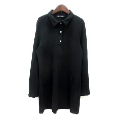ザラ ZARA ワンピース ミニ 長袖 ビジュー L 黒 ブラック /MN