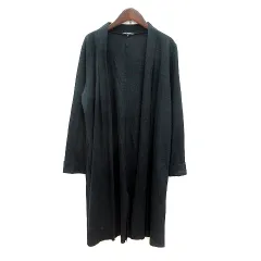 23区 オンワード樫山 カーディガン ロング 切替 ニット ウール 38 M グレー /MN