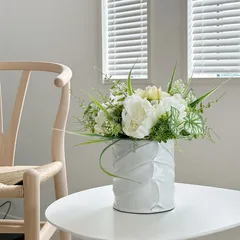 ストーンウェア フラワーベース 花瓶 【円形】 陶器 花器 ガラス花瓶 北欧 北欧インテリア 北欧雑貨 インテリア雑貨 オシャレ かわいい プレゼント 贈り物 フラワーベース MIRAGE-STYLE 売れ筋 vaseのサムネイル