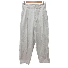 ニコアンド Niko and.. パンツ 麻混 リネン混 3 白 オフホワイト /MS