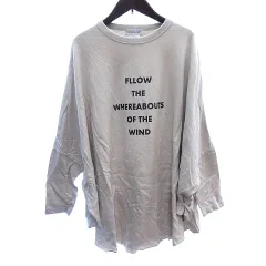 チャオパニック ティピー CIAOPANIC TYPY トレーナー スウェット オーバーサイズ プリント 麻混 リネン混 長袖 ONE ベージュ /AU