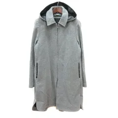 ケーティー キヨコ タカセ  K.T KIYOKO TAKASE ステンカラーコート 総裏地 フード アンゴラ 13 XL グレー /MN