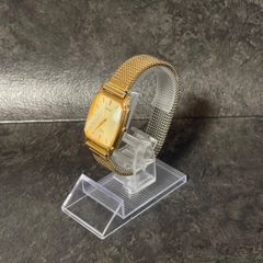 SEIKO DOLCE Quartz 8J41-5000, accuracy ±10 seconds per year, high precision, working condition, rare, gold, SGP30 movement, square, two-hand, vintage antique dress watch, business watch, mesh strap, original buckle, men's/women's watch, discontinued, rare.