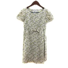 アナトリエ ANATELIER ワンピース ひざ丈 花柄 半袖 38 マルチカラー /MS