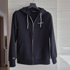 Calvin Klein ブラック フード ジップアップ S