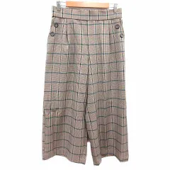 ザショップティーケー THE SHOP TK ワイドパンツ チェック L ベージュ 緑 グリーン /YK