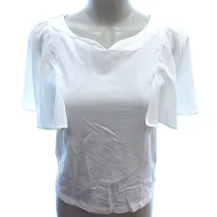 プロポーション ボディドレッシング PROPORTION BODY DRESSING カットソー バレリーナネック 切替 半袖 S 白 ホワイト /AU