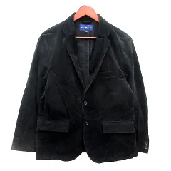 アーバンリサーチ URBAN RESEARCH テーラードジャケット シングル コーデュロイ 40 L 黒 ブラック /MN