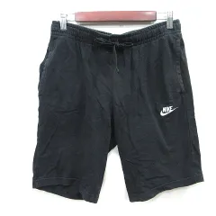 ナイキ NIKE ハーフパンツ ショート 刺繍 M 黒 ブラック /YI