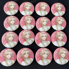 東京リベンジャーズ　エスクリ　佐野万次郎　グリッター缶バッジ　16点まとめ売り