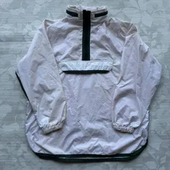 【Swass】カナダ製 VINTAGE ナイロン アノラックパーカー M (実寸L相当) 白×緑