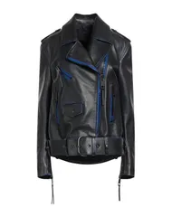 オフホワイト レディース アウター ジャケットブルゾン OFFWHITE レザーブルゾン Black ブラックのサムネイル