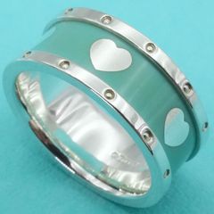 箱袋付き ティファニー 10号 ブルー エナメル ハート リング Ln18fe
