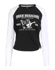 トゥルーレリジョン レディース トップス Tシャツ TRUE RELIGION Ｔシャツ Black ブラックのサムネイル