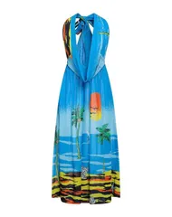 ガニー レディース ドレス ミディ丈ワンピース GANNI ひざ丈ワンピース Azure Blue ブルー