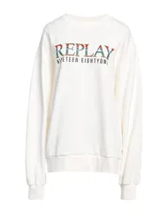 リプレイ レディース トップスウェットシャツ REPLAY スウェット Ivory アイボリーのサムネイル
