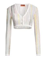 ミッソーニ レディース ニット カーディガン MISSONI カーディガン White ホワイト