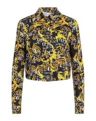 ヴェルサーチ レディース アウター VERSACE JEANS COUTURE デニムブルゾン Black ブラックのサムネイル