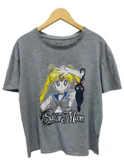 古着 美少女戦士セーラームーン 月野うさぎ SAILOR MOON プリントアニメTシャツ 海外オフィシャル M グレー レディース/045